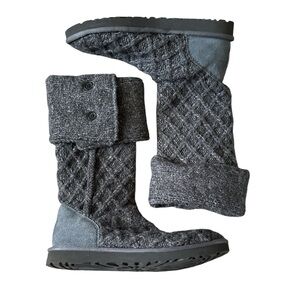 UGG Grey Boots Classic Cardy Size 9 Good Used Condition